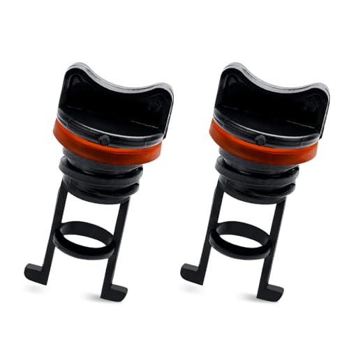 Kayak Drain Plugs - 2 Pack Orange Nylon Boat Scupper Plugs