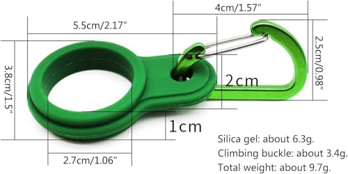6 Pcs Silicone Water Bottle Holders with Carabiner Clips for Hiking