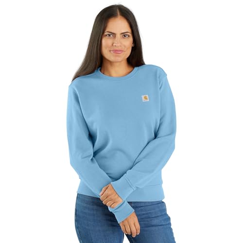 Carhartt Women's Relaxed Fit French Terry Crewneck Sweatshirt - Large / Fresh Water