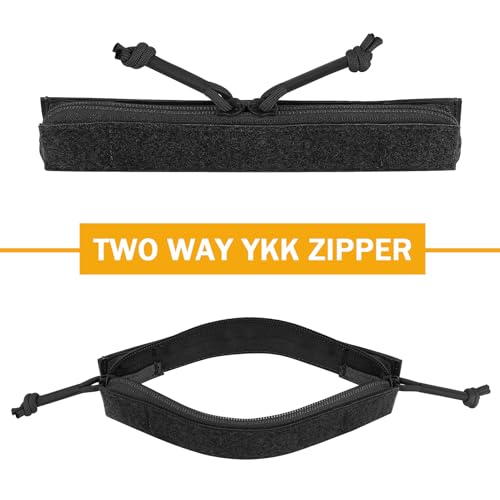 PETAC GEAR BK 7.8in Tactical Drop-in Zipper Inserts for Built-in Vest Plate Bag Admin Pocket