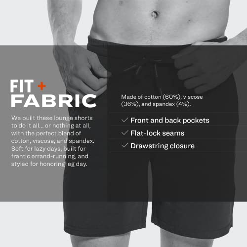 Men Off Duty Lounge Shorts for Men - Small Black | Casual Sleepwear