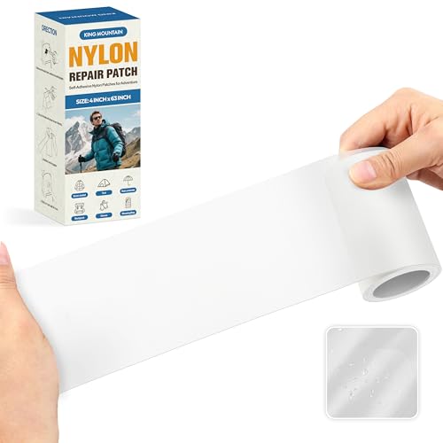 Self Adhesive Fabric Repair Tape - Clear, 4" x 63" for Outdoor Gear