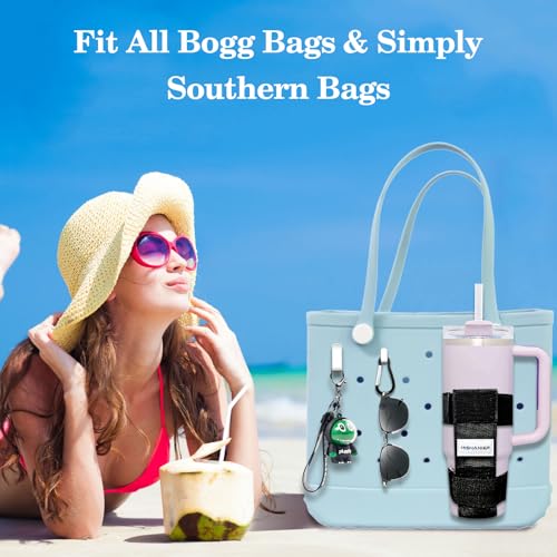 Bogg Bag Cup Holder with Hooks - Fits 16-40oz, Adjustable - 1 PC