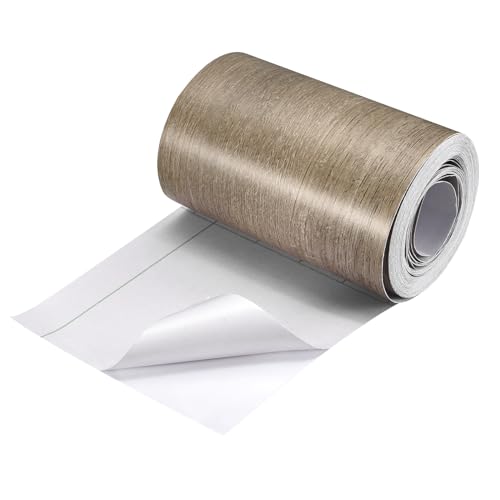 Wood Grain Repair Tape - 1 Pack Self Adhesive Wood Tape Fits for Tables Doors Window Floor Furniture Renovation - PVC Durable Multi-Use Adhesive Patch - (4-inch x 16-ft Grey)