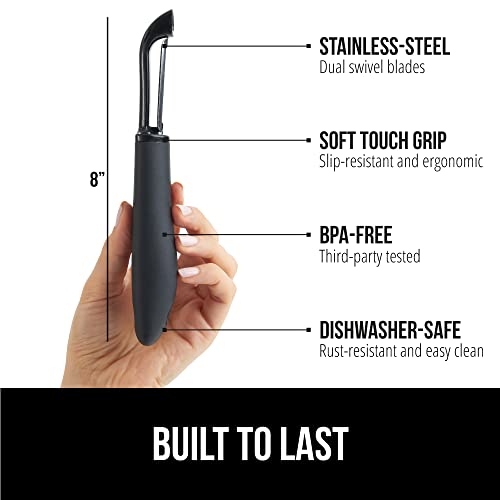GORILLA GRIP® Patented BPA-Free Vegetable and Potato Peeler, Black