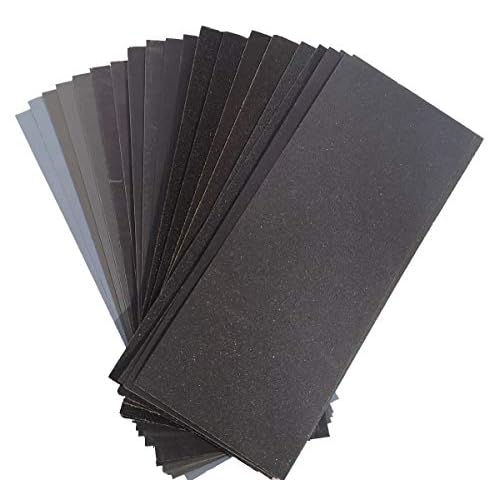 Sandpaper Assortment 80 to 5000 Assorted Grit Sanding Sheets Wet Dry Fine Sand Paper Pack for Wood Furniture, Car Polishing, Wall Repair£¬Metal Sanding, 28 Sheets