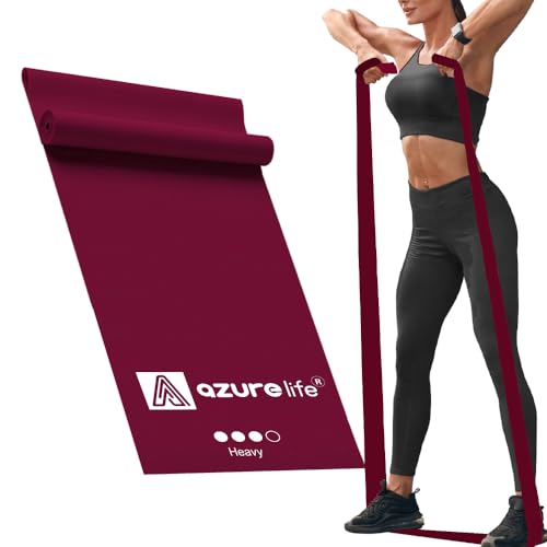 Professional Exercise Resistance Band - 6 Ft Flat Band - Heavy - Purple