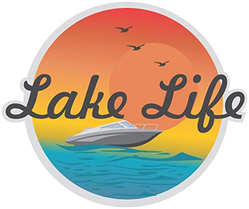 Lake Life Vinyl Sticker - 5 Inch Durable Outdoor Decal
