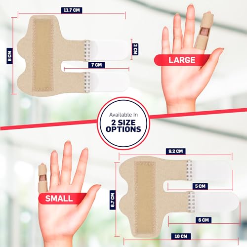 Adjustable Trigger Finger Splint - Support for Arthritis & Sprains - Nude S/M - 1 Pack