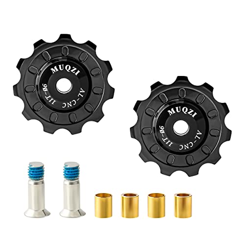 Black 11T Bike Rear Derailleur Pulley Set with Ceramic Bearings for MTB & Road Bikes