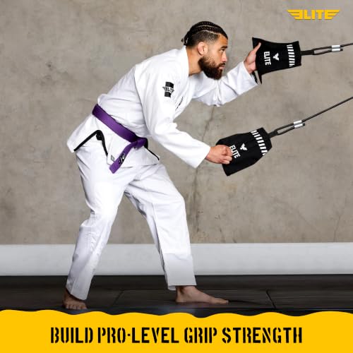 Elite Sports Jiu Jitsu Grip Strength Trainer with Resistance Bands for BJJ MMA Grappling