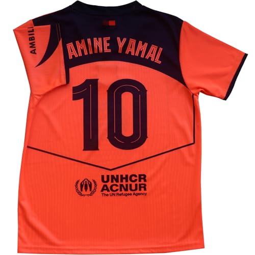 Kids Soccer Jersey Set - Barca #10 Y. 25/26 Third - Salmon / 24