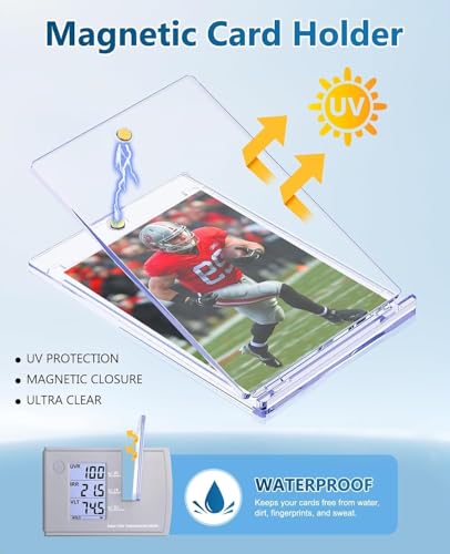 100ct Ultra Thin Magnetic Trading Card Holders - 35pt U-V Protection