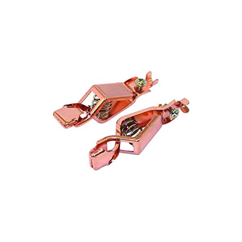 Heavy-Duty Copper Battery Clips - 30 Amp Pair for Marine Use