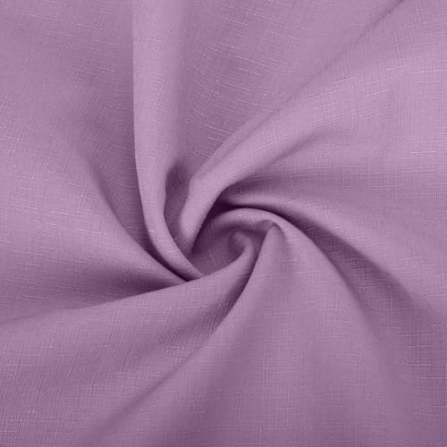 V Neck Linen Shirt for Women - Button Down Blouse, D-Purple, 3X-Large