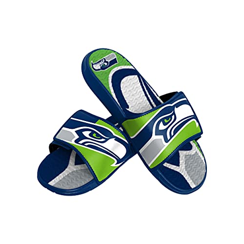 Seattle Seahawks Sport Shower Foam Slide Flip Flop Sandals - Size 11-12