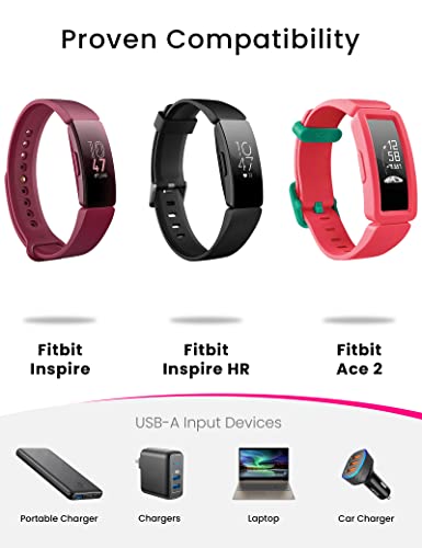 Smartwatch Charging Cable for Inspire, Inspire HR, and Ace 2 - 3.3ft
