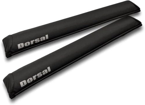DORSAL Aero Roof Rack Pads - No Fade Sunguard for Surfboards & Kayaks | Pack of 2, 20" Black
