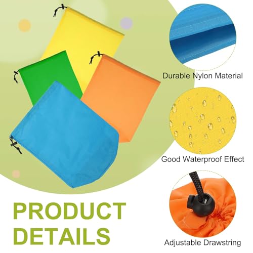 Waterproof Nylon Stuff Sack - Portable Dry Storage Bag - Black, 3x7 Inch