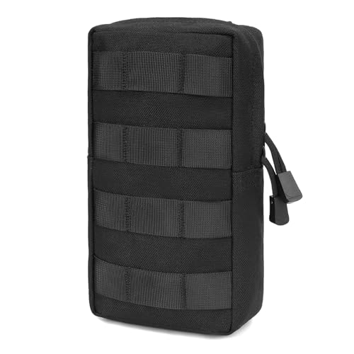 Tactical Cigarette Pouch - Molle Utility Bag with Lighter Slot - Black