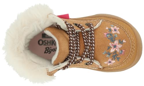 OSHKOSH B'GOSH Toddler Girl Ramira Faux-Fur Lined Booties - 12 Tan