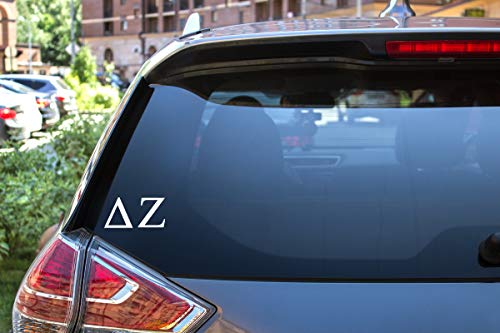 Delta Zeta Sorority Sticker Decal - 2.5 Inches Tall, White