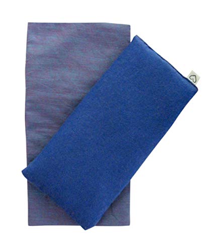 Unscented Flax Eye Pillow Gift Set - Purple Amethyst - 4x8.5