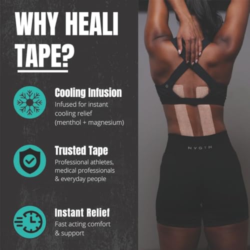 Kinesiology Tape with Magnesium & Menthol - 20 Precut Strips