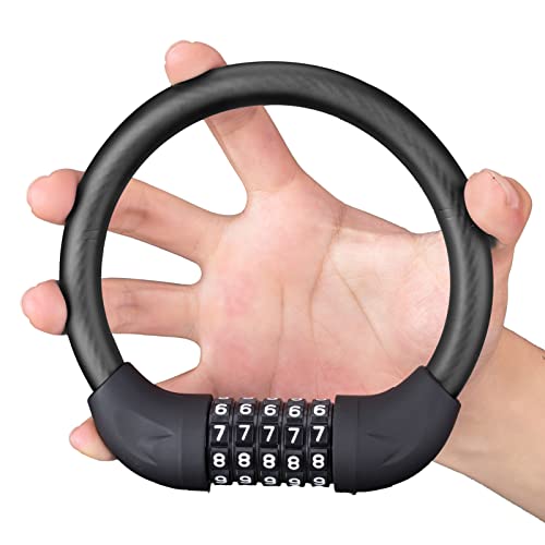 ROCKBROS 5-Digit Bike Lock Cable - Lightweight Anti-Theft 0.5lb