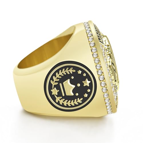 Championship Rings Set - MVP Football, Baseball, Basketball, Soccer Medals with Display Case