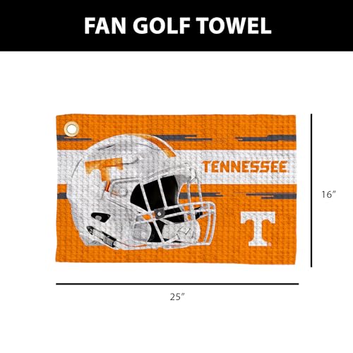 NCAA Golf Towel - Microfiber Waffle Fabric, 16x25 in - Tennessee Volunteers