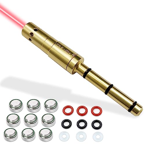 Laser Bore Sight for .22LR/.223REM - Brass Laser Boresighter for Pistols, Rifles & Air Guns