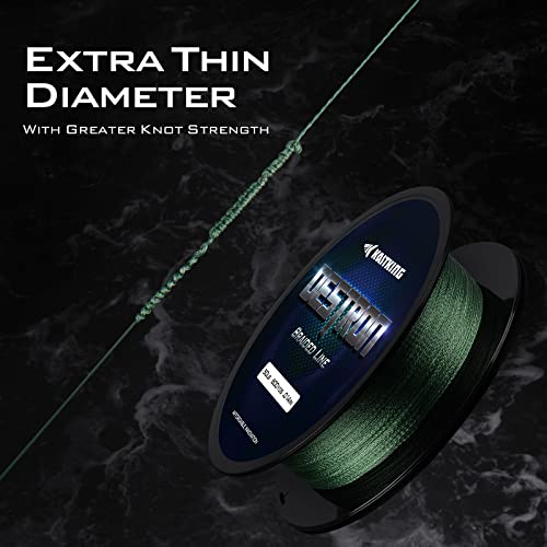 KastKing Destron Braided Fishing Line 10LB Grass Green 150 Yards Ultra-Strong & Thin