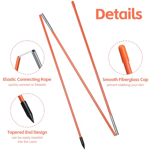 Collapsible 48-Inch Golf Alignment Sticks - 3 Pack