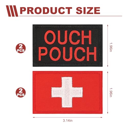 Ouch Pouch Medic Patch - Tactical First Aid Velcro Patch (4 Pcs)
