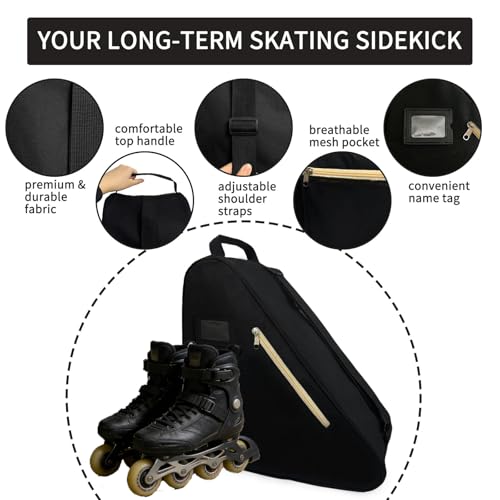 Large Capacity Roller Skate Bag with Adjustable Strap