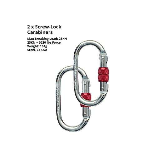 Heavy Duty Aerial Silks Hardware Kit with Swivel & Carabiners for Rigging