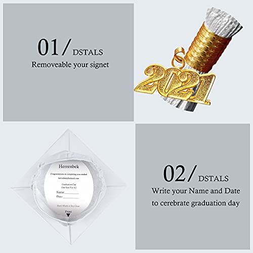 White Kindergarten Graduation Cap with 2026 Tassel - Adjustable