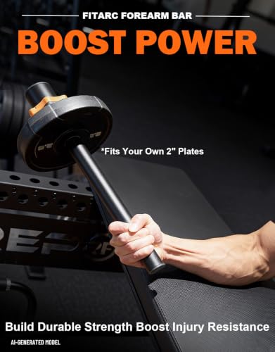 Forearm Wrist Strengthener Grip Trainer Bar - 2 Inch