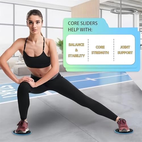 Sliding Core Discs - Dual-Sided Workout Sliders for Carpet & Hardwood - Green