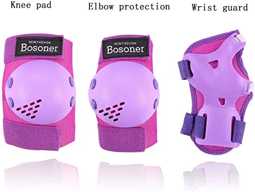 Kids Protective Gear Set - Knee Pads, Elbow Pads & Wrist Guards for Sports