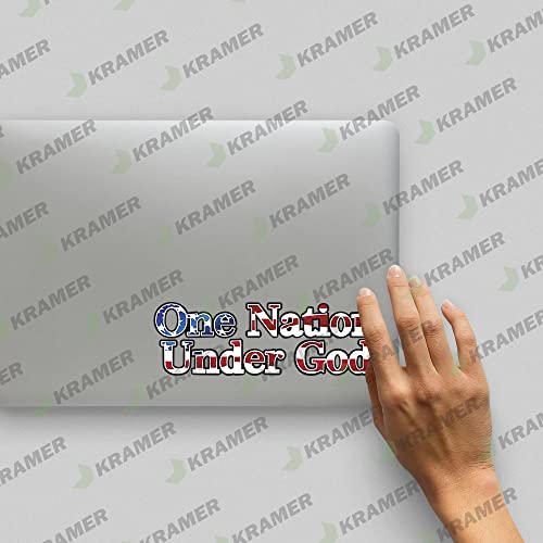 One Nation Under God American Flag Support Sticker - 8" Decal