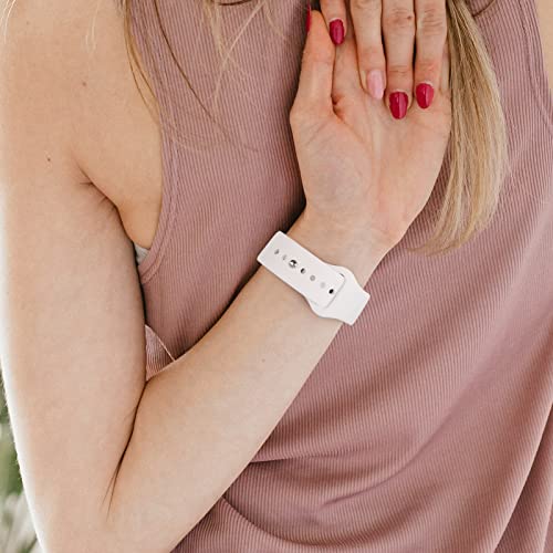 20mm Soft Silicone Sport Watch Bands for Amazfit GTS/GTR/Bip - 4 Pack Black, Wine Red, White, Gray