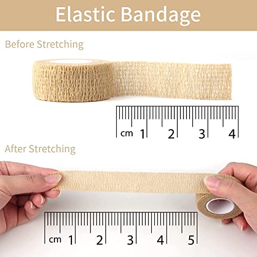 Self-Adhesive Skin Colour Elastic Bandage Tape - 6 Pieces