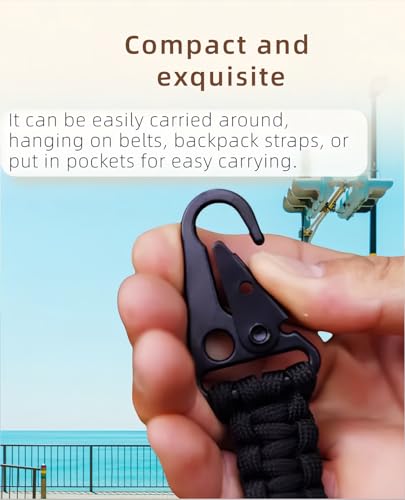 Tactical Paracord Keychain - 550 Survival Cord with Carabiner Clip