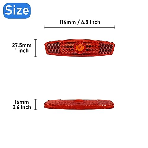 Bicycle Wheel Reflectors - Red Safety Spoke Reflectors (2pcs)
