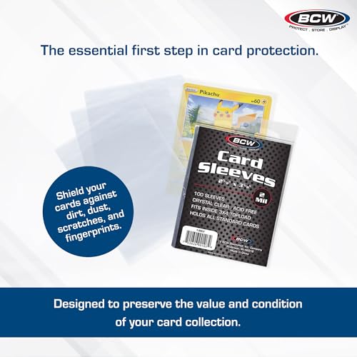Protective Card Sleeves - 2-5/8 x 3-5/8 Inches