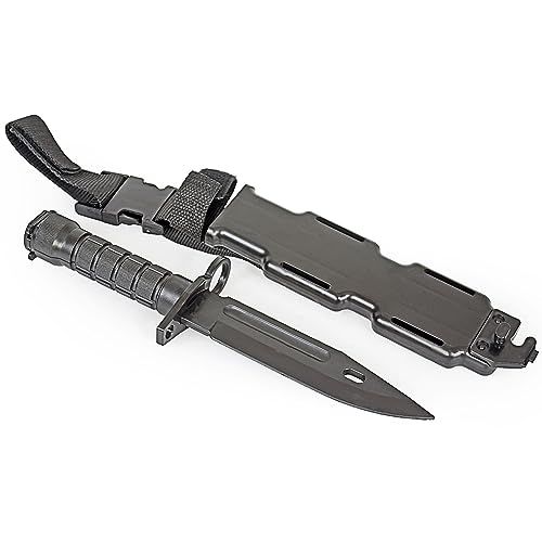 Rubber Knife Training Airsoft with Sheath Dummy Plastic Dagger