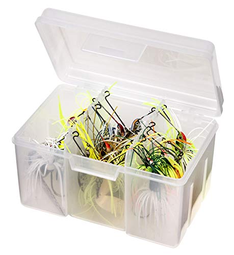 Medium Spinnerbait Storage Box - 3 Compartments, Holds 22