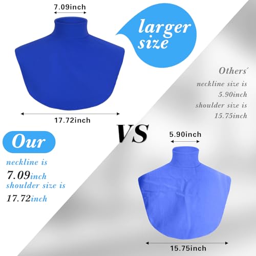 Turtleneck Dickey Fake Collar - Large Classic Royal Blue